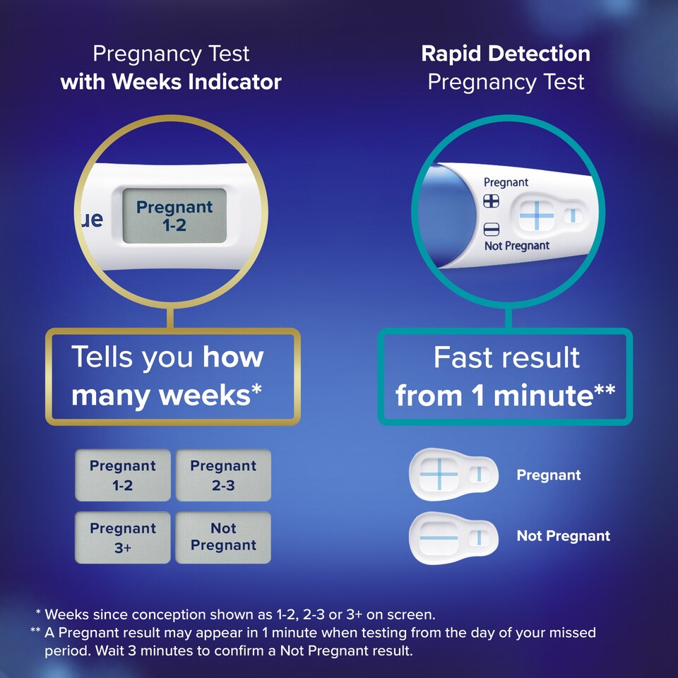 image 1 of Clearblue Double Check & Date Pregnancy Test Combo Pack with 2 Tests Kit