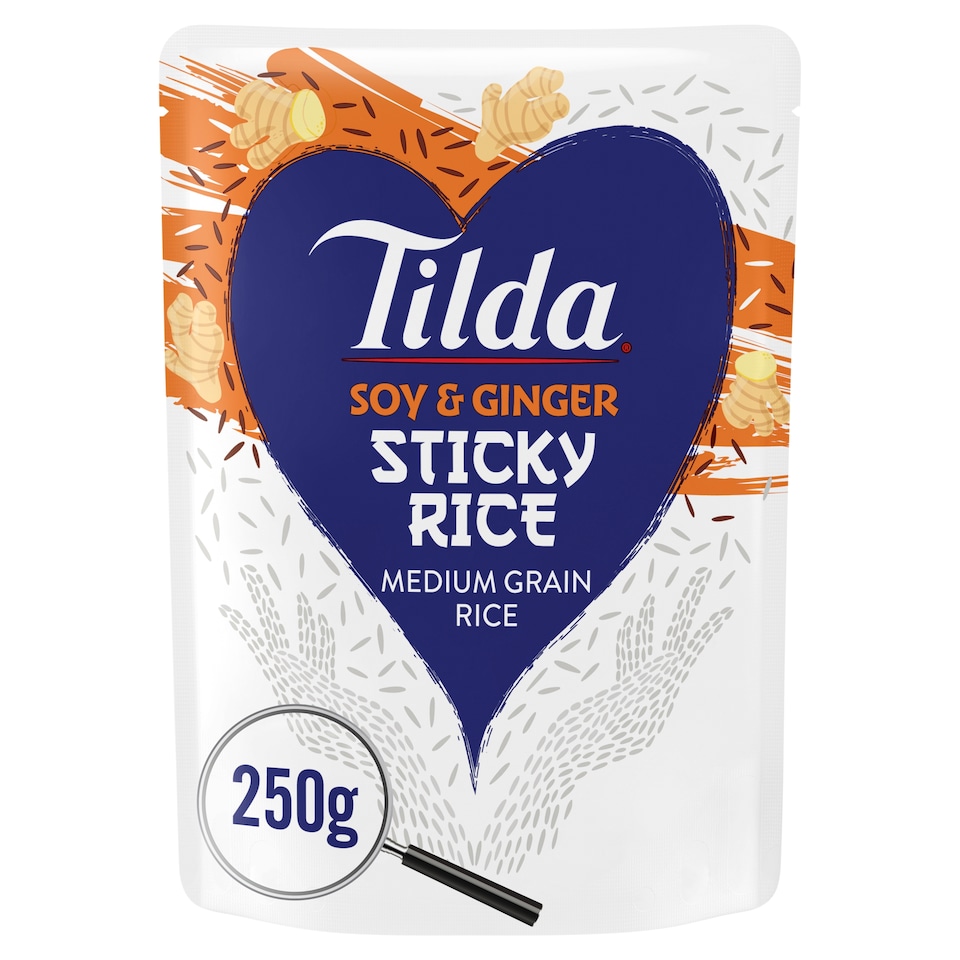 image 1 of Tilda Microwave Soy & Ginger Sticky grain Rice 250g