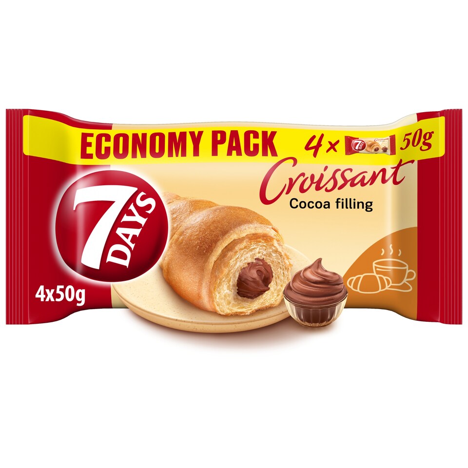 7 Days Croissant s kakaovou náplňou 4 x 50 g