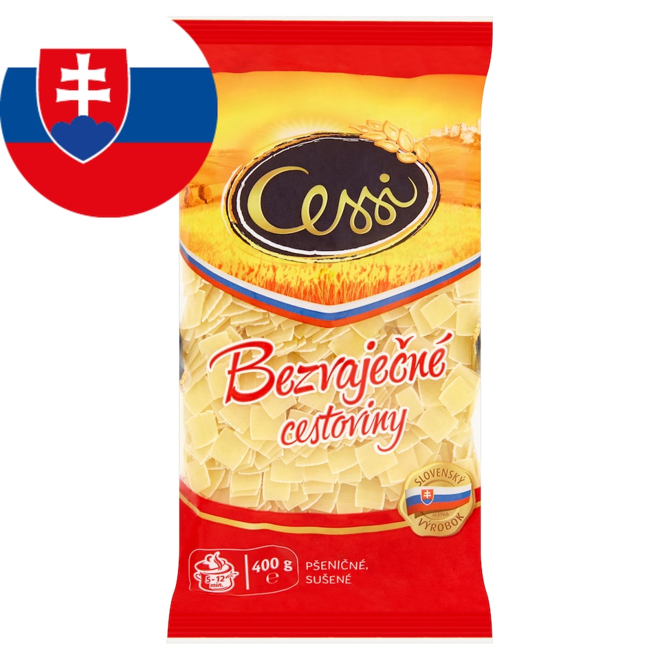 Cessi Bezvaječné cestoviny pšeničné, sušené fliačky 400 g