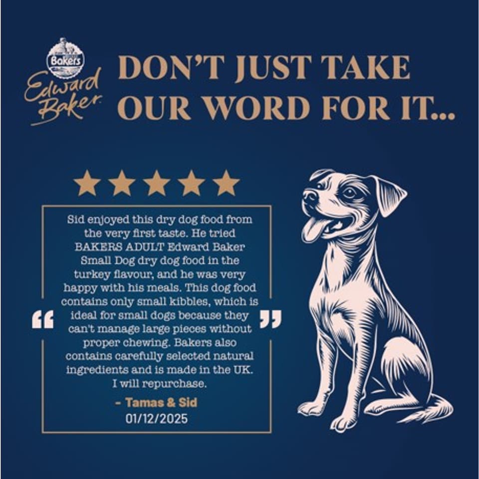 image 1 of BAKERS Edward Baker Small Dog Turkey Dry Dog Food 2kg