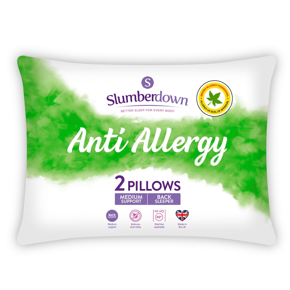 Slumberdown Anti-Allergy Pillow 2 Pack