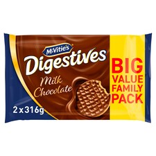 Mcvitie's Milk Chocolate Digestive Twin Pack 2X316g