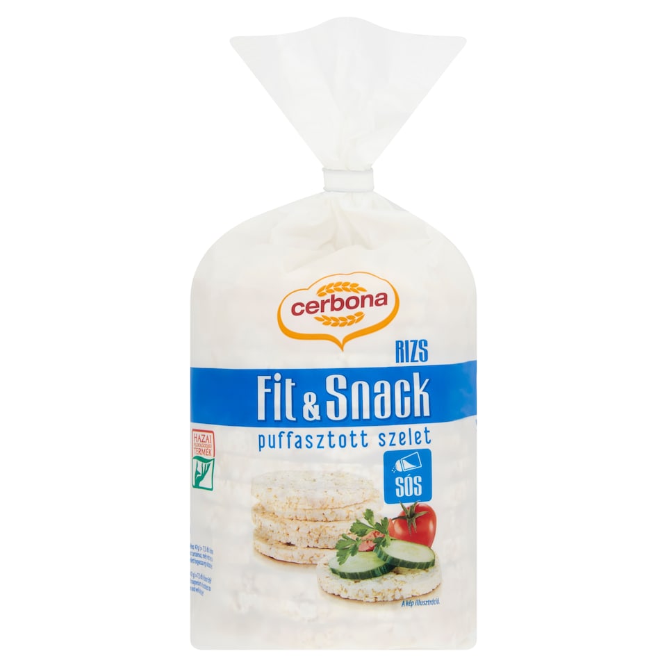 Cerbona puffasztott rizsszelet barna rizsből tengeri sóval 90 g