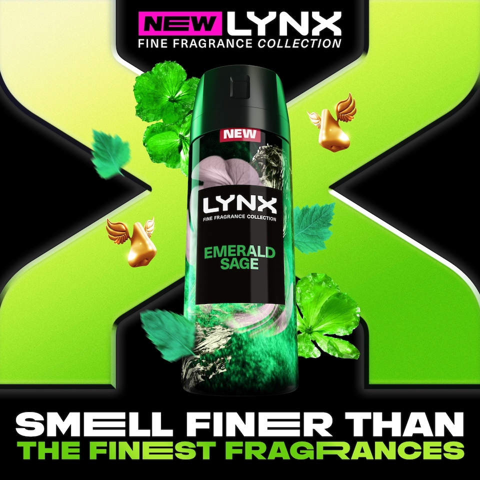 image 1 of Lynx Emerald Sage 72h Fine Fragrance Deodorant Bodyspray for Men 150ml