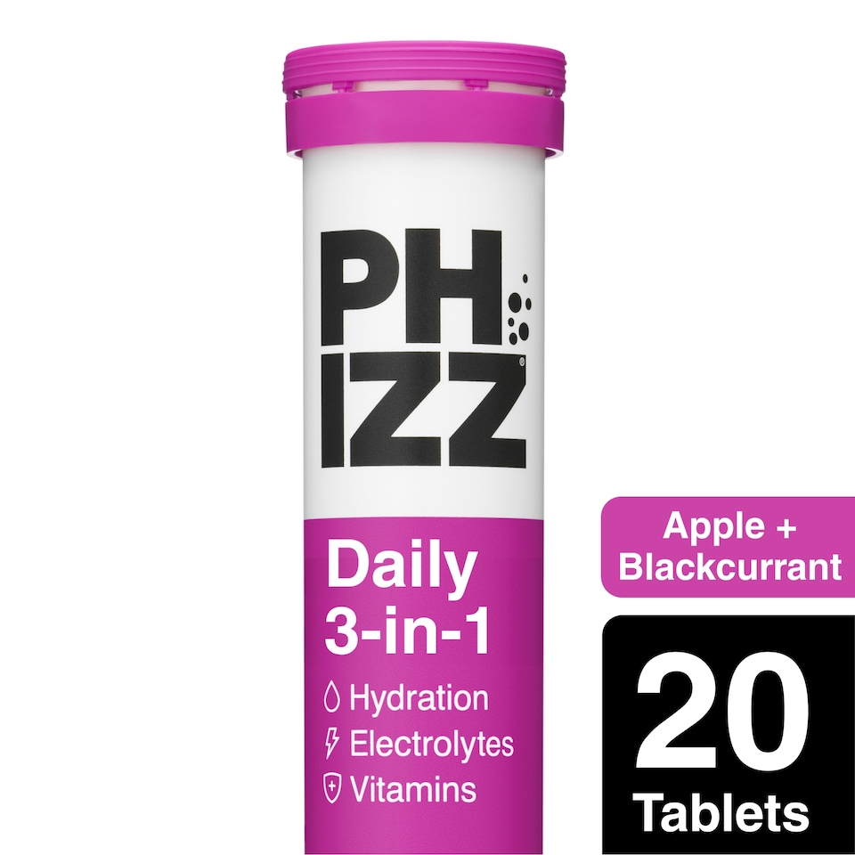 image 1 of Phizz Effervescent 3-In-1 88G Tablets - Apple & Blackcurrant Flavour 20s