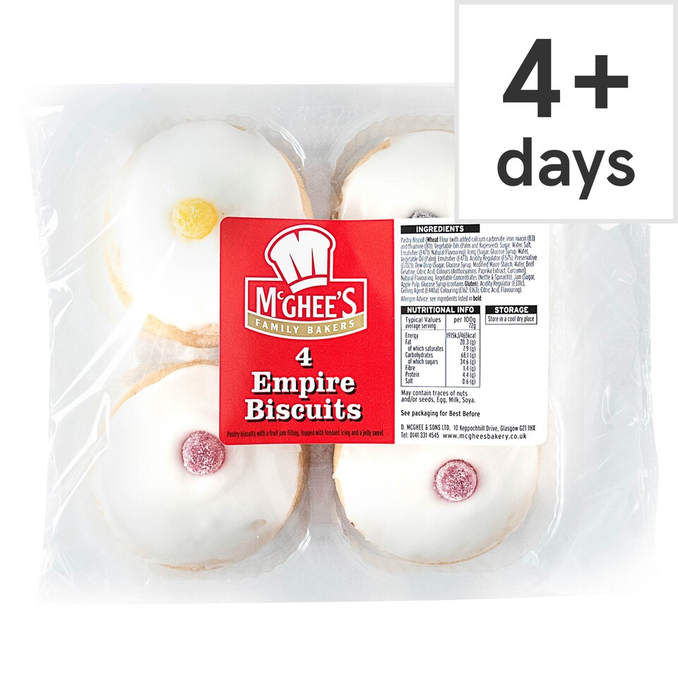 McGhees Family Bakers Empire Biscuits 4 Pack