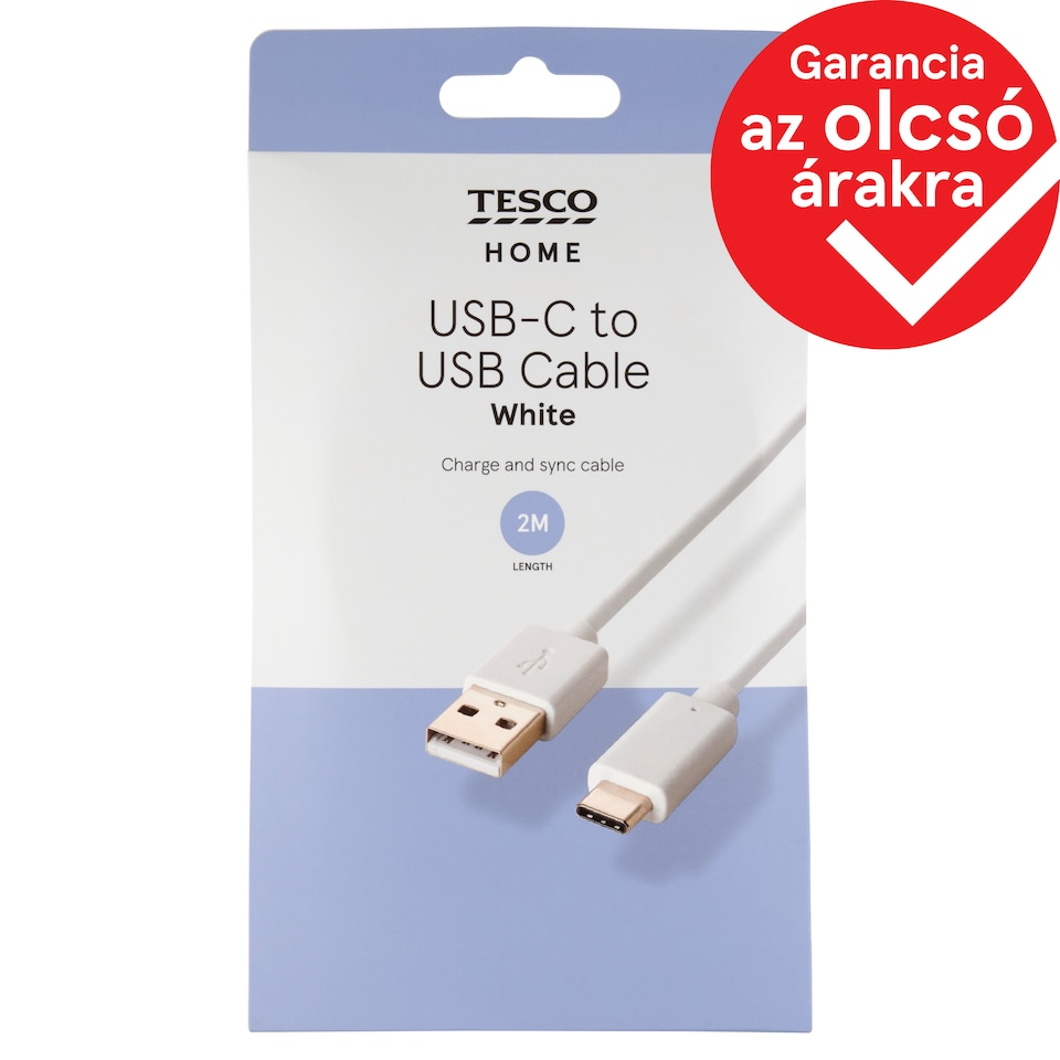 Tesco Home USB kábel USB-C csatlakozóval 2 m