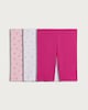 image 4 of F&F Girls 3-Pack Cotton Rich Ribbed Cycling Shorts in Multi Pink
