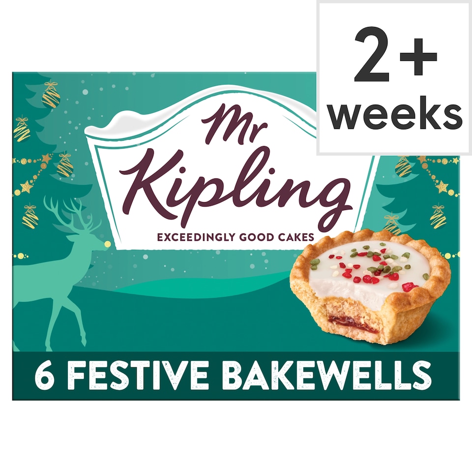 Mr Kipling Festive Bakewells Christmas Tarts 6 Pack