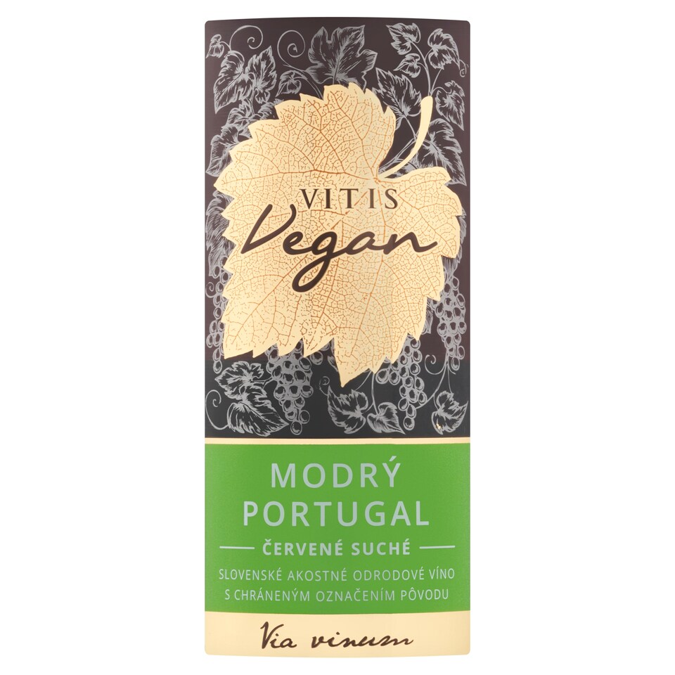 image 1 of Vitis Vegan Modrý Portugal slovenské akostné odrodové víno červené suché 0,75 l