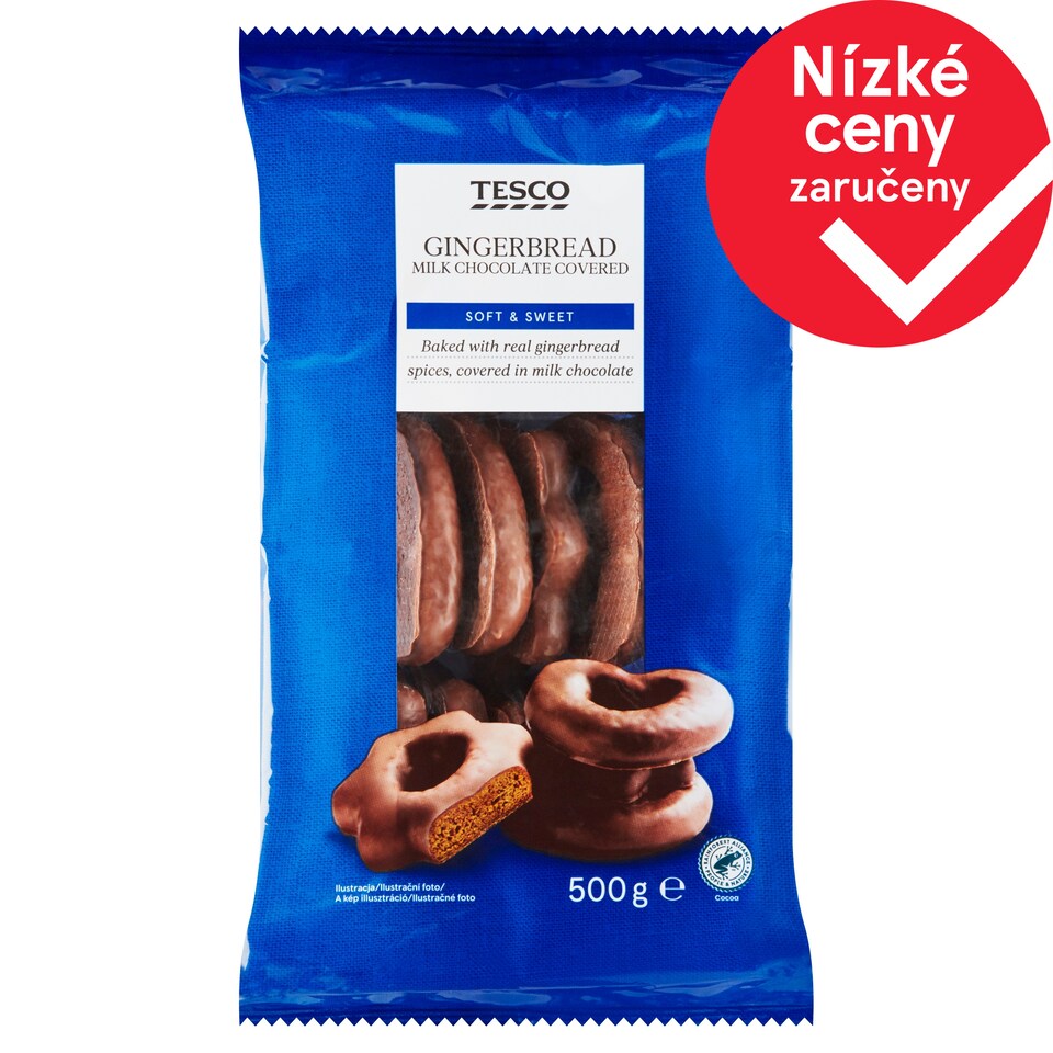 Tesco Gingerbread Milk Chocolate Covered 500g