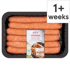Tesco Finest 6 Pork and Sweet BBQ Hot Dogs 600g