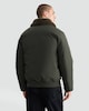 image 4 of F&F Faux Shearling Collar Shower Resistant Bomber Jacket in Khaki
