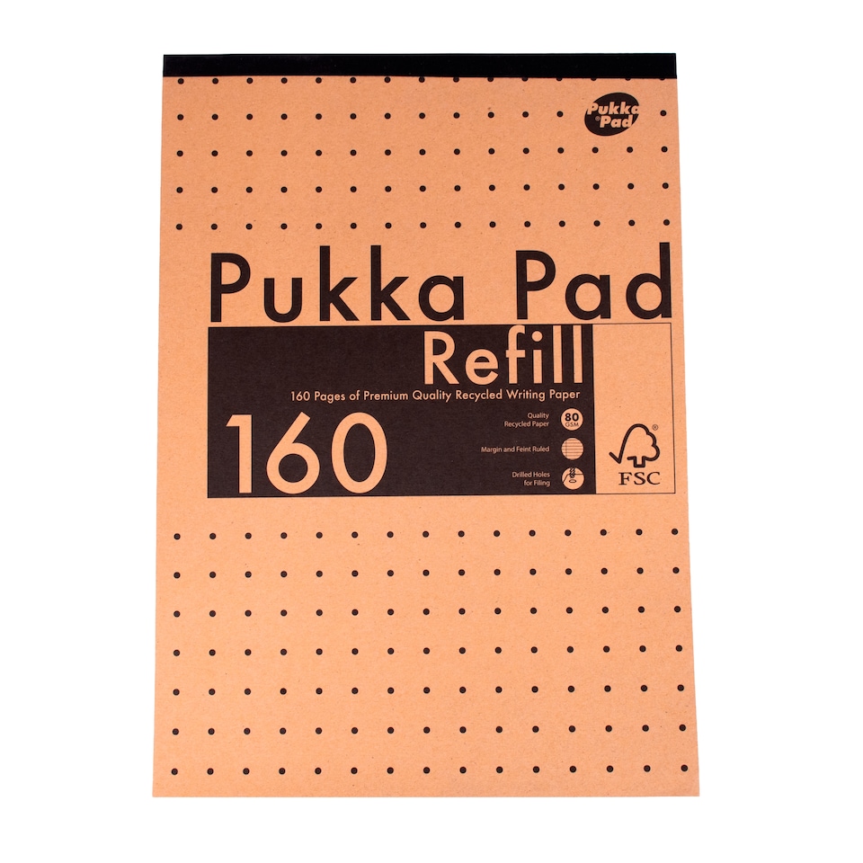 Pukka Recycled Kraft Refill Pad 160 pages