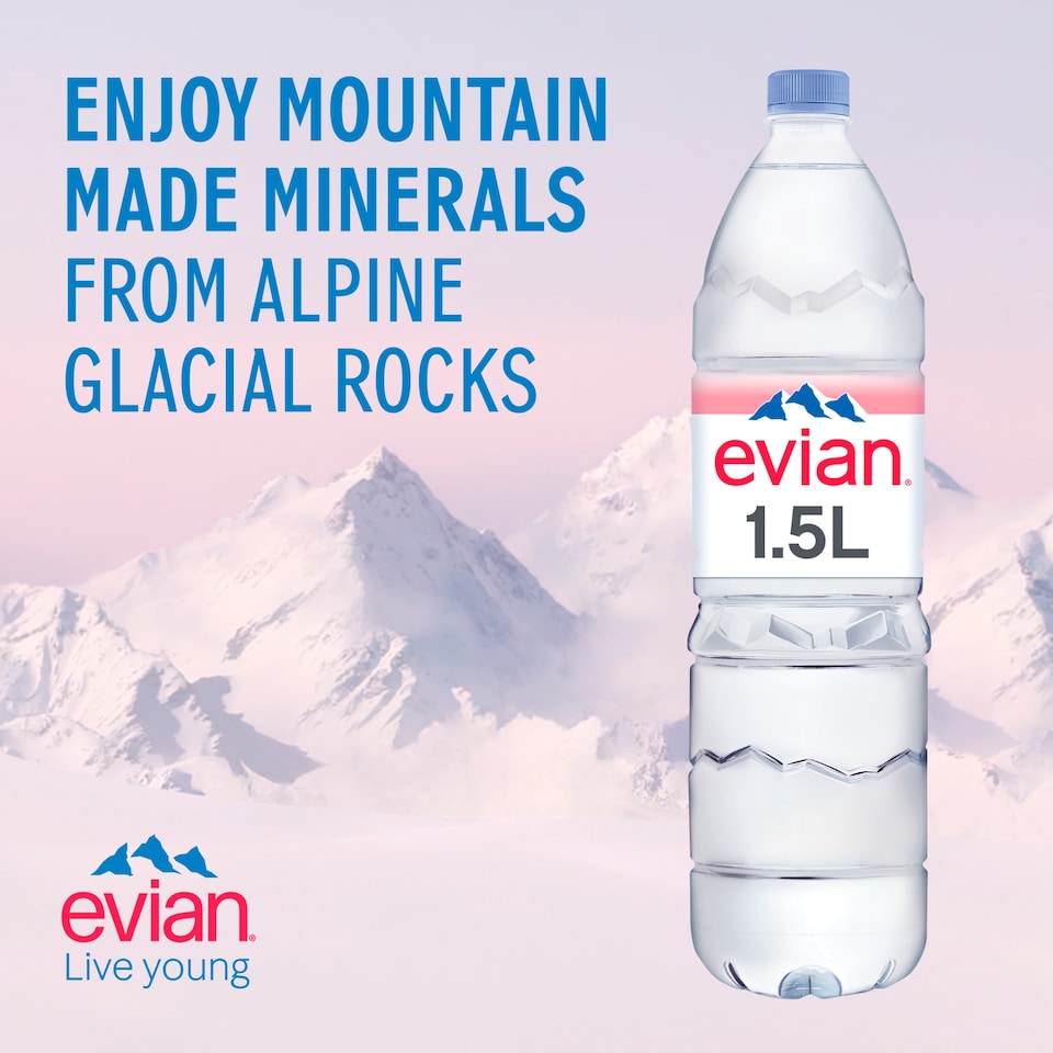 image 1 of Evian Natural Bottled Mineral Still Water 1.5L