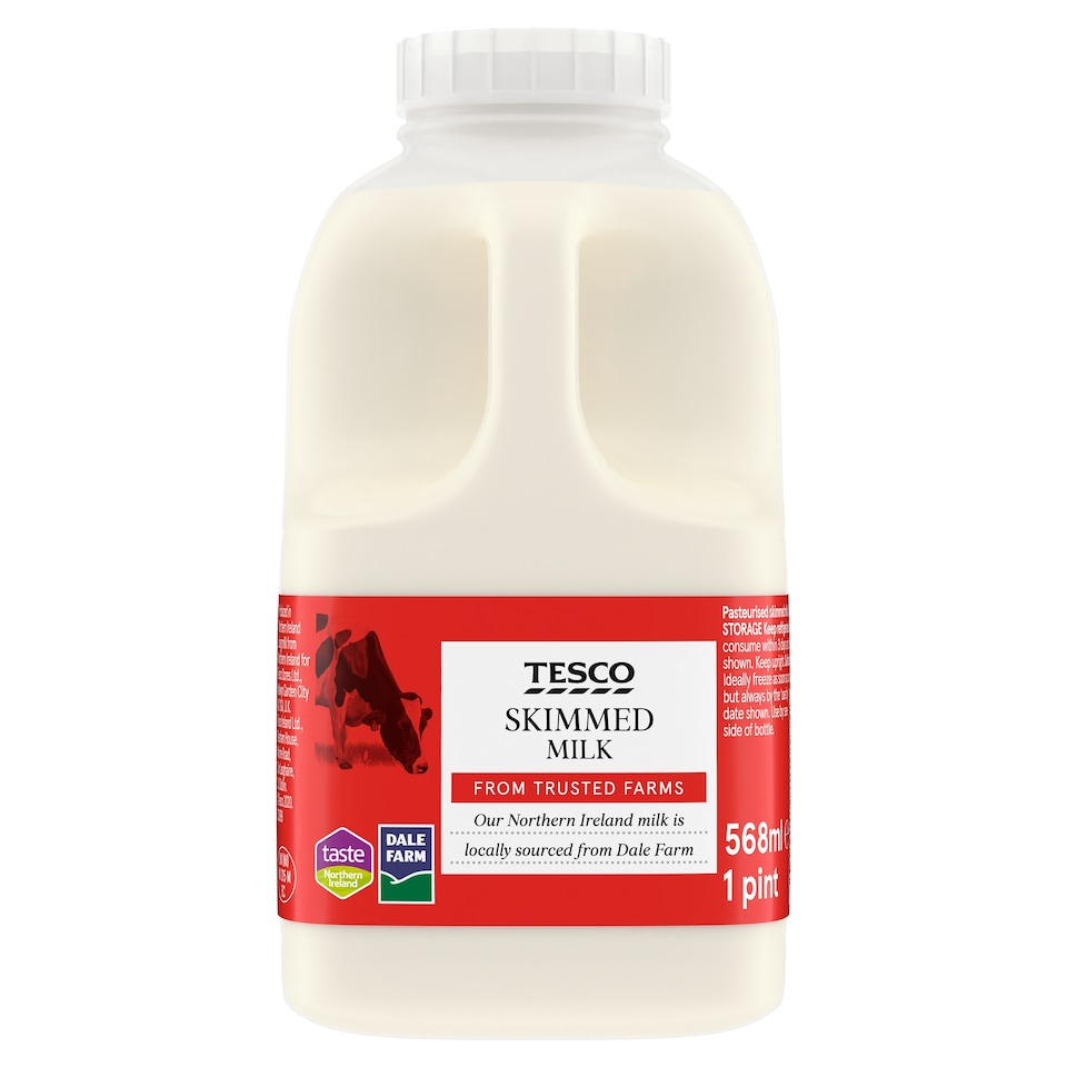 Tesco Skimmed Milk 568ml