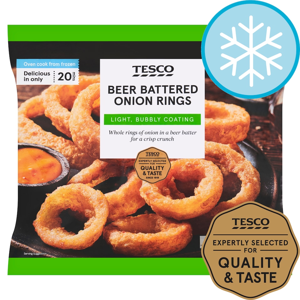 Tesco Beer Battered Onion Rings 300G