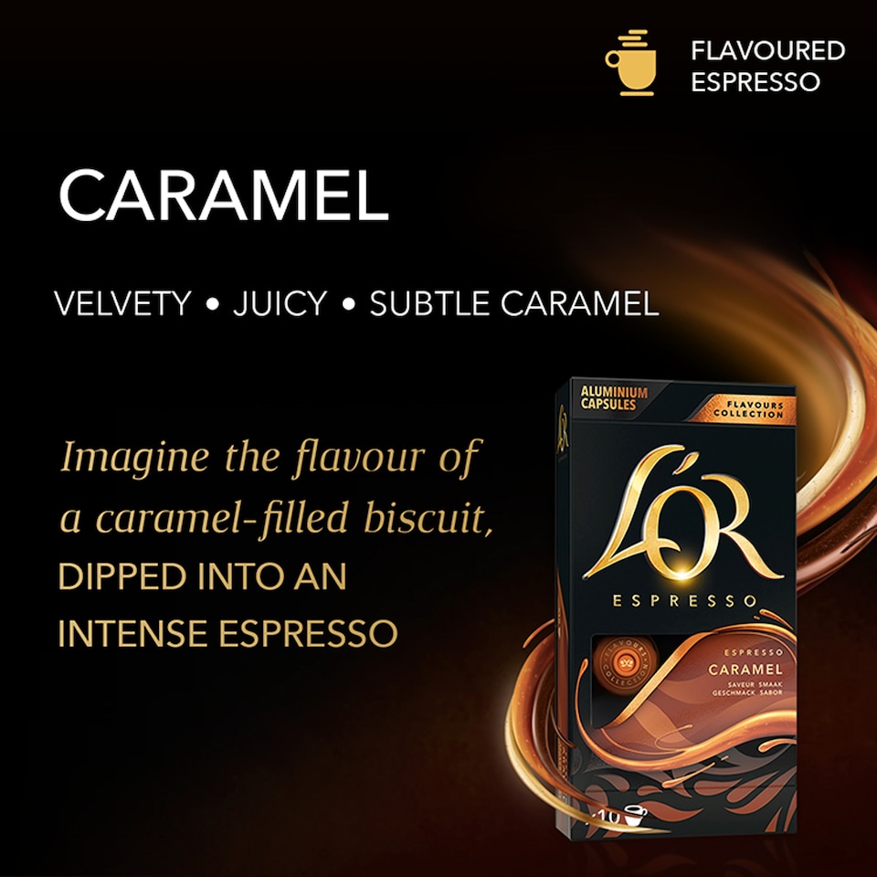 image 1 of L'or. Espresso Caramel Ground Coffee 10 Pack 52G