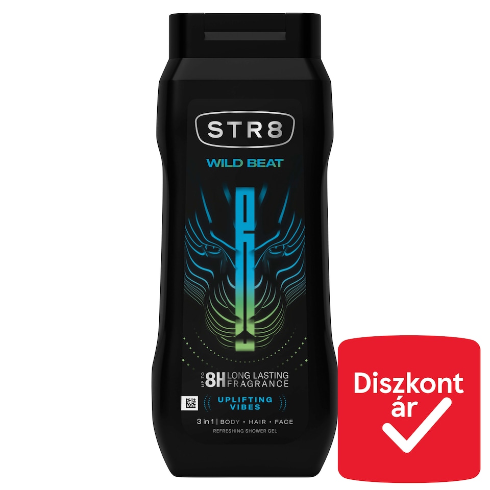STR8 Wild Beat 3 az 1-ben frissítő tusfürdő 400 ml