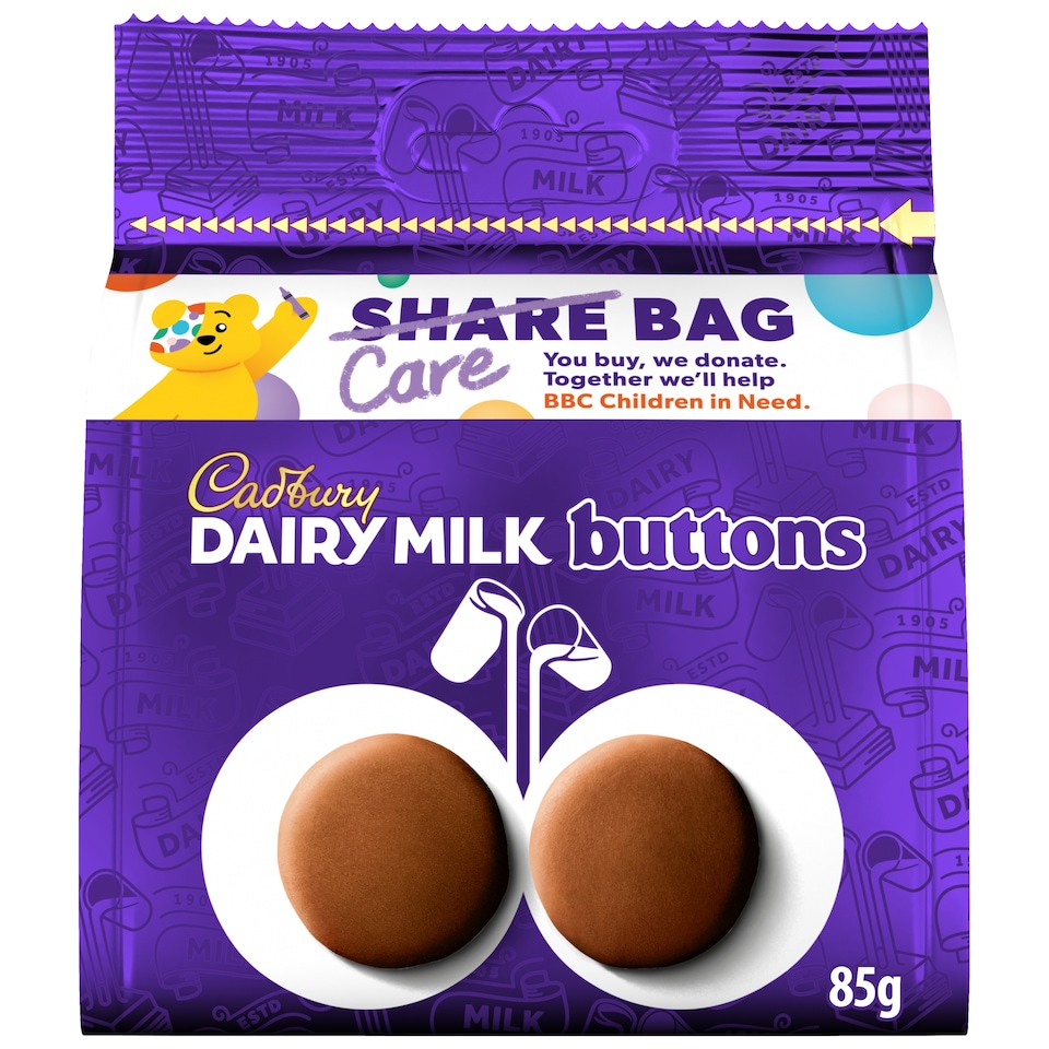 CADBURY DAIRY MILK CHOCOLATE BUTTONS 85G