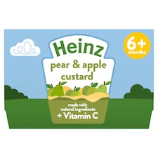 Heinz Pear & Apple Custard Baby Food 4 x 100g
