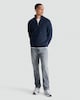 image 2 of F&F Knitted Speckled Half Zip Jumper in Navy