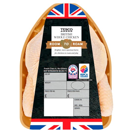 Tesco Room To Roam British Whole Chicken Tesco Groceries