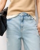 image 2 of F&F High Rise Wide Leg Ripped Jeans in Blue