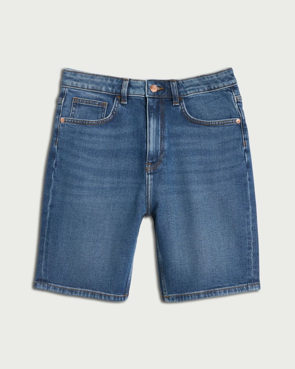image 1 of F&F Slim Fit Knee Length Shorts in Navy