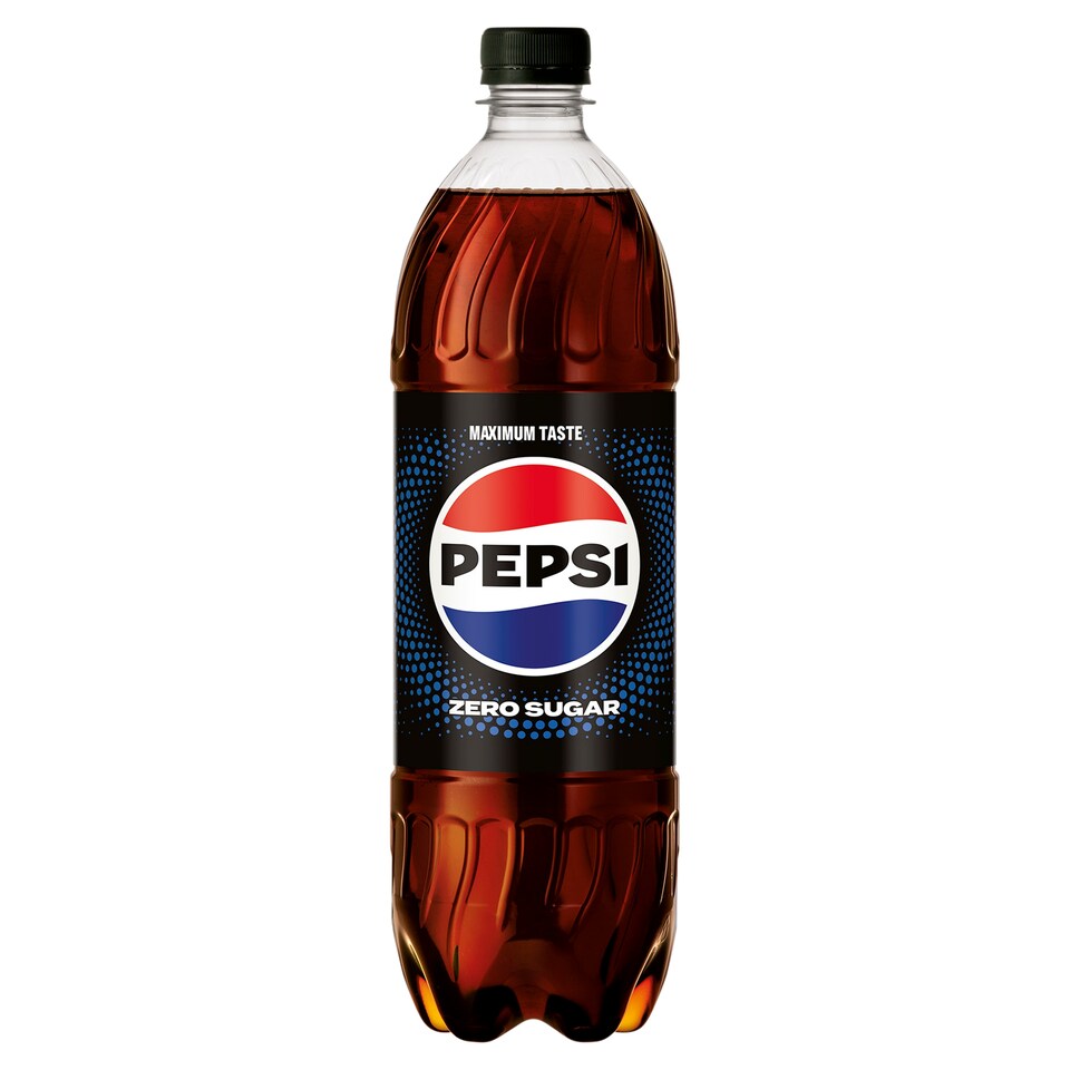 Pepsi Zero Cola Flavoured Energy-Free Carbonated Drink with Sweeteners 1 l