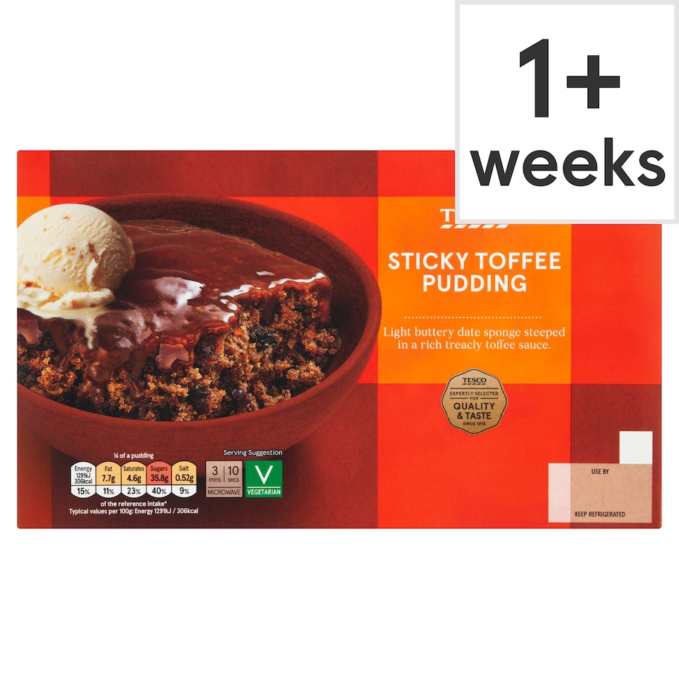 Tesco Sticky Toffee Pudding 400G