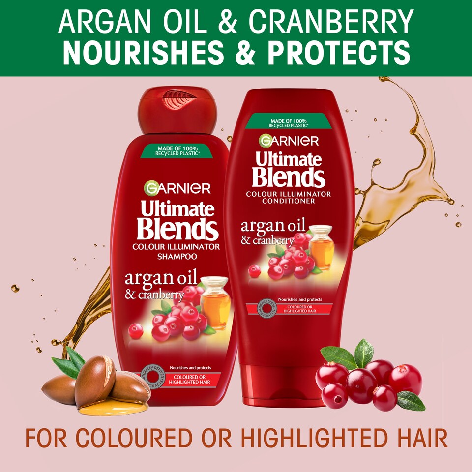 image 1 of Garnier Ultimate Blends Argan Oil Shampoo Coloured Hair 360Ml