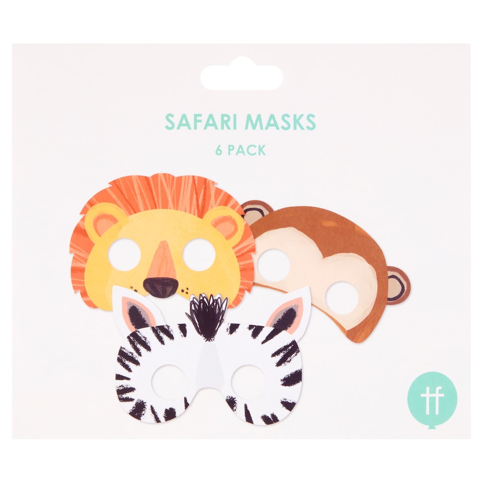 Animal Party Face Masks 6 Pack