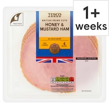 Tesco British Thick Cut Honey & Mustard Ham Slices 120g