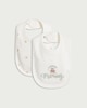 image 1 of F&F Baby 2-Pack Pure Cotton I Love My Mummy Bibs in White