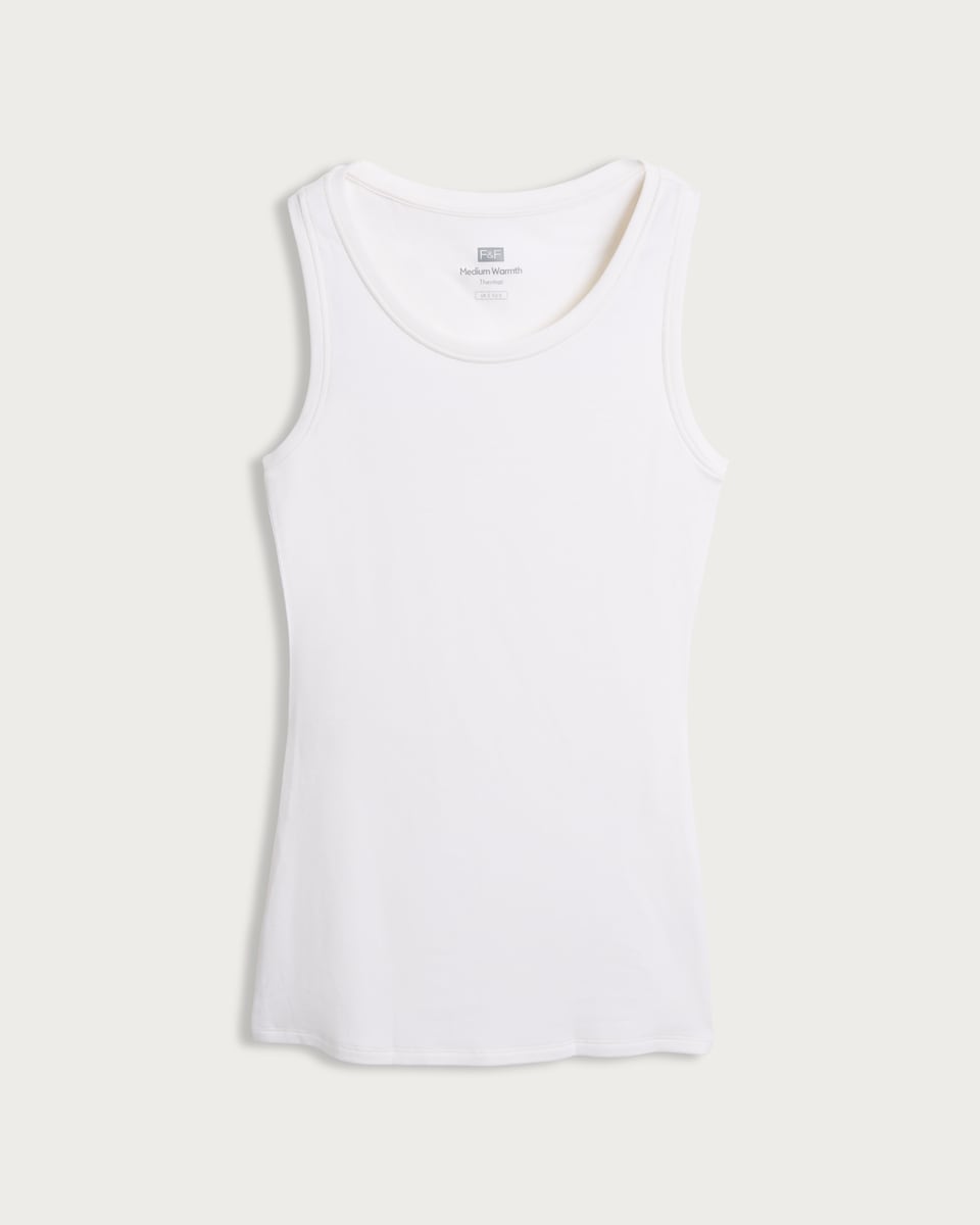 image 1 of F&FF&F WARMPLUS™ Medium Warmth Scoop Neck Thermal Vest in Cream