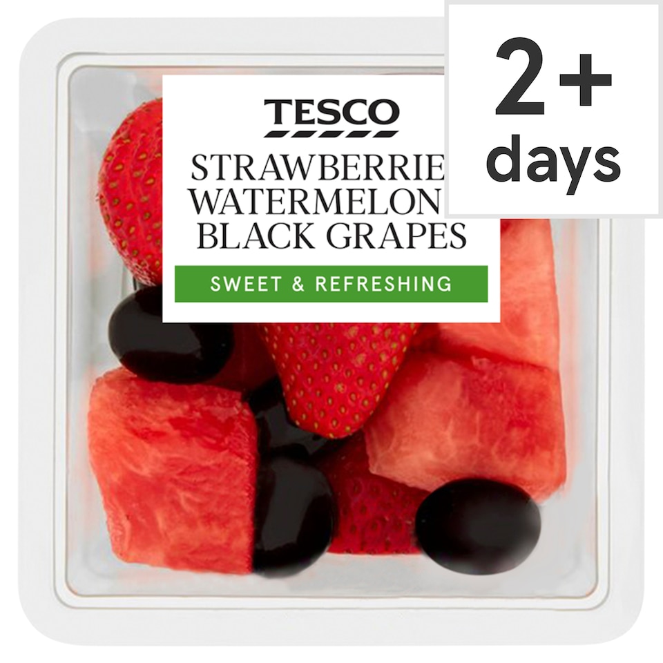 Tesco Watermelon Strawberry & Black Grape 220G