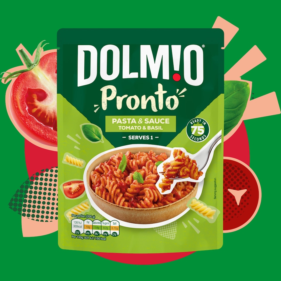 image 1 of Dolmio Pronto Pasta & Sauce - Tomato & Basil 200g