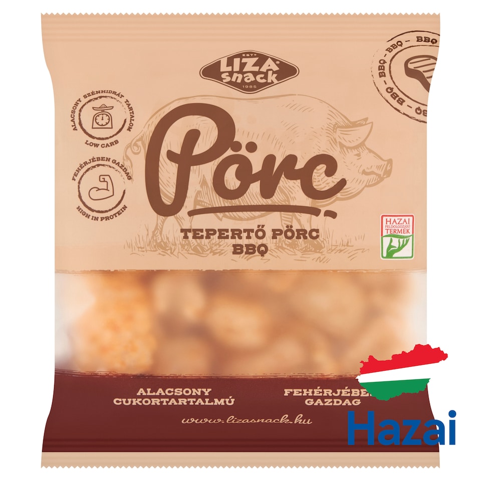 Liza Snack BBQ ízesítésű tepertő pörc 30 g