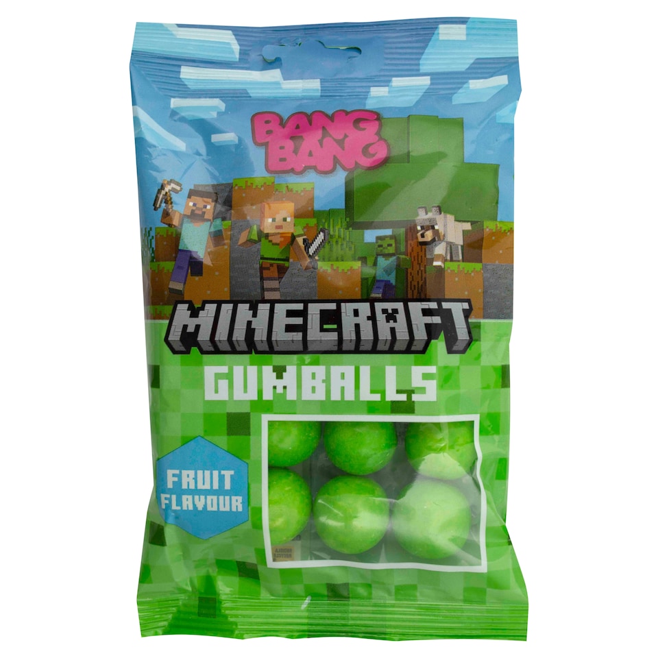 Bang Bang Minecraft Gumballs with Fruit Flavour 80 g