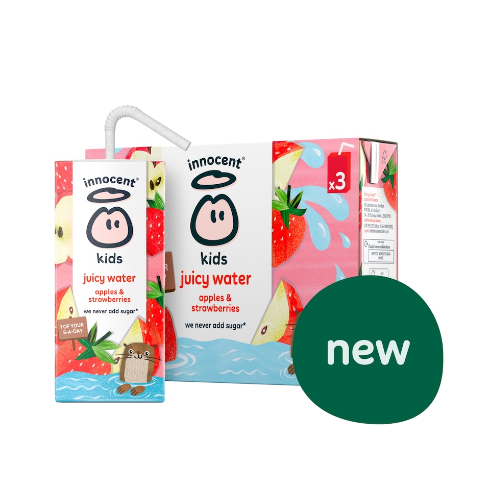 image 1 of innocent Kids Juicy Water Apple and Strawberry 3 x 200ml
