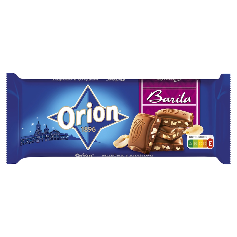 ORION Barila Mliečna čokoláda s kúskami arašidov 90 g