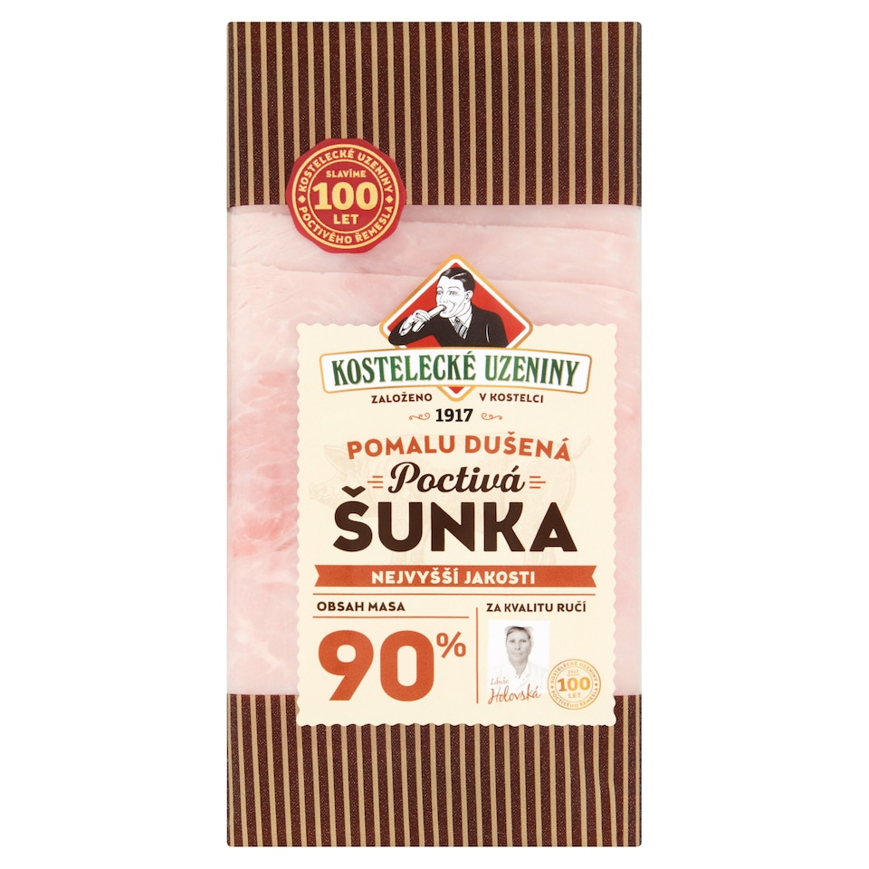 obrázok 1 z Kostelecké Uzeniny Poctivá šunka pomalu dušená 0,100 kg