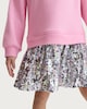 image 2 of F&F Girls Sequin Skirt Sweater Dress in Pink