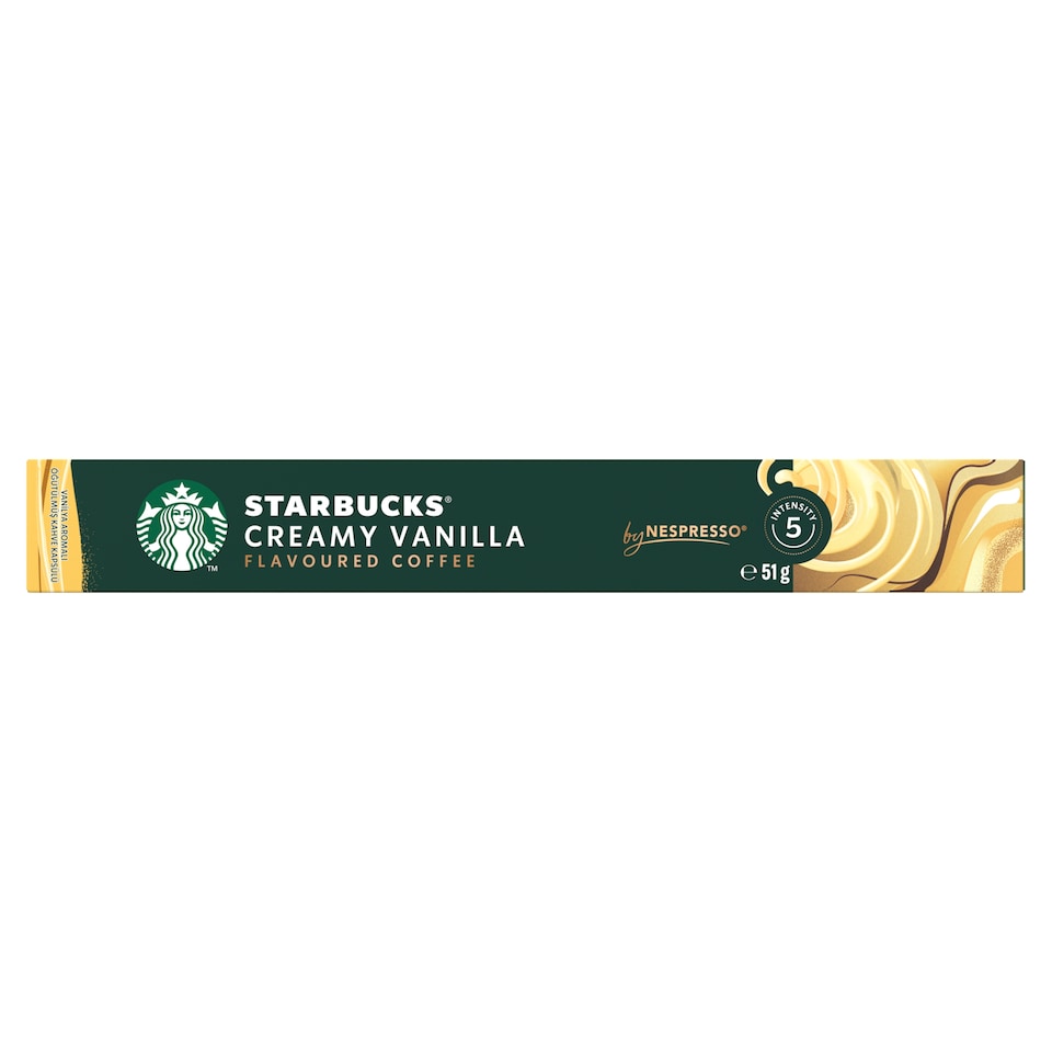 image 1 of Starbucks by Nespresso Creamy Vanilla Flavoured Ground Roasted Coffee 10 Capsules 51 g