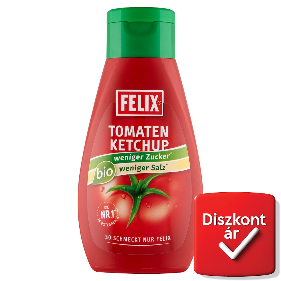 Felix bio ketchup csökkentett cukor-és sótartalommal 435 g