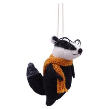 Tesco Woollen Badger Hanging Decoration
