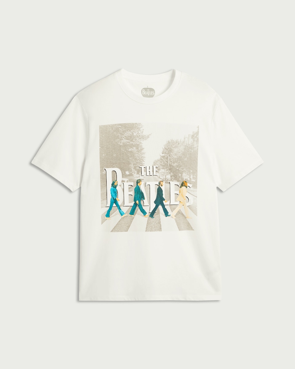 image 1 of The Beatles Pure Cotton Abbey Road T-Shirt in White