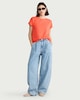 image 1 of F&F Pure Cotton Short Sleeved T-Shirt in Orange